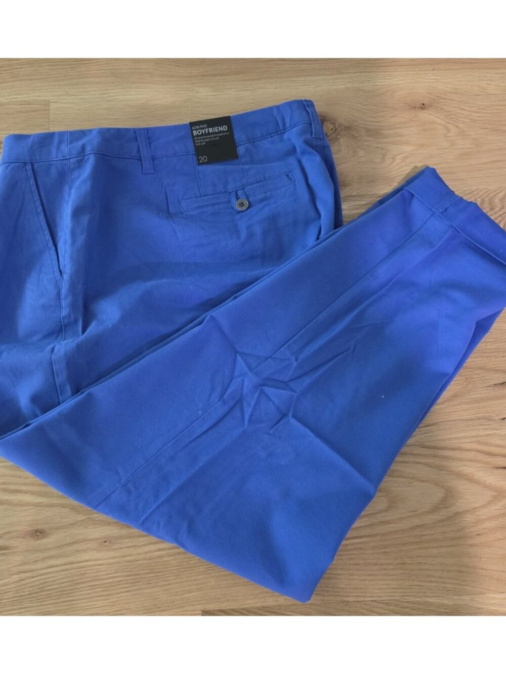 Lane Bryant Low Rise Boyfriend Stretch Chino Pants Blue - Size 20 NWT